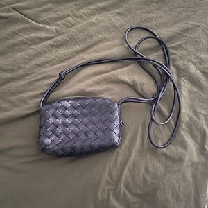 Black Woven Crossbody Bag